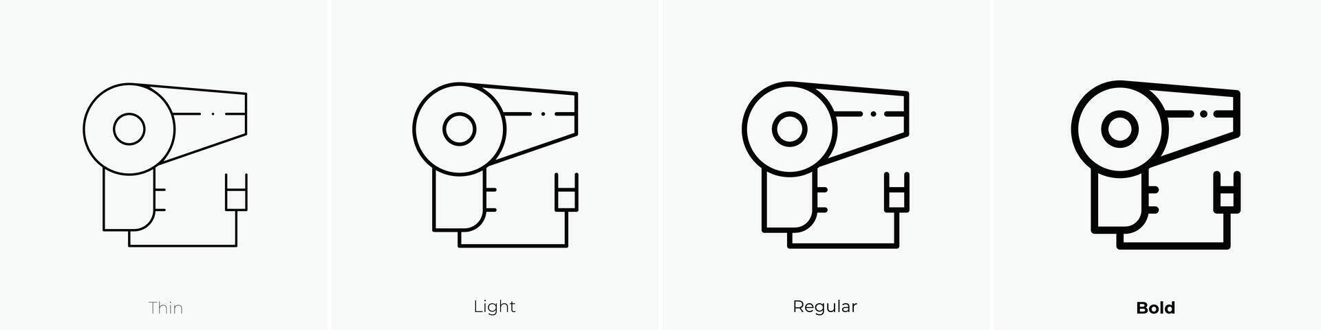 dryer icon. Thin, Light, Regular And Bold style design isolated on white background vector