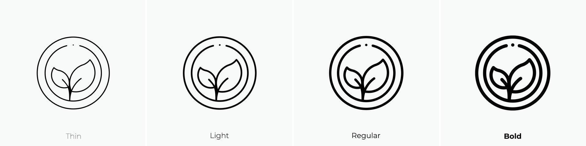 ecology icon. Thin, Light, Regular And Bold style design isolated on white background vector