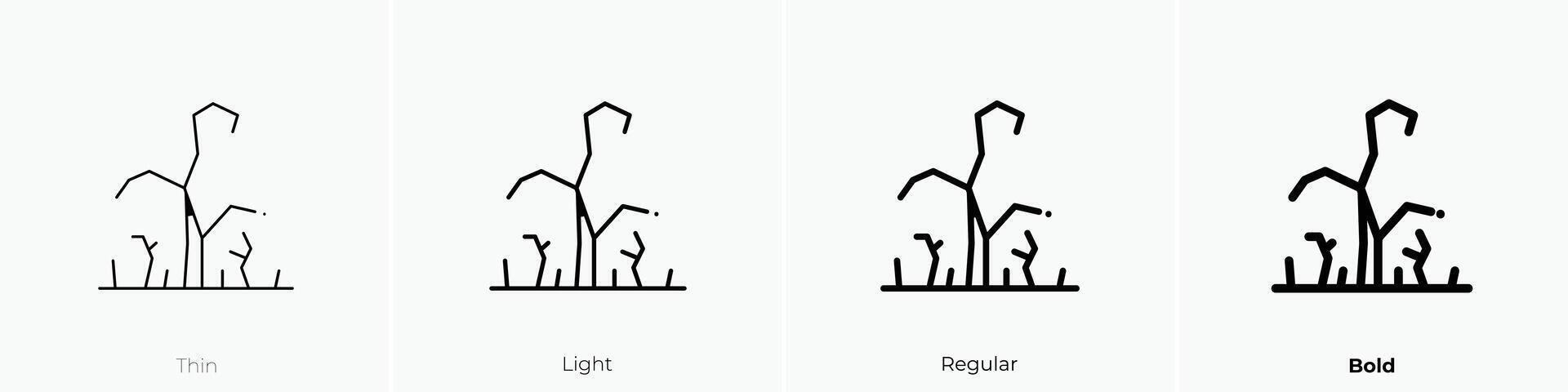 drought icon. Thin, Light, Regular And Bold style design isolated on white background vector