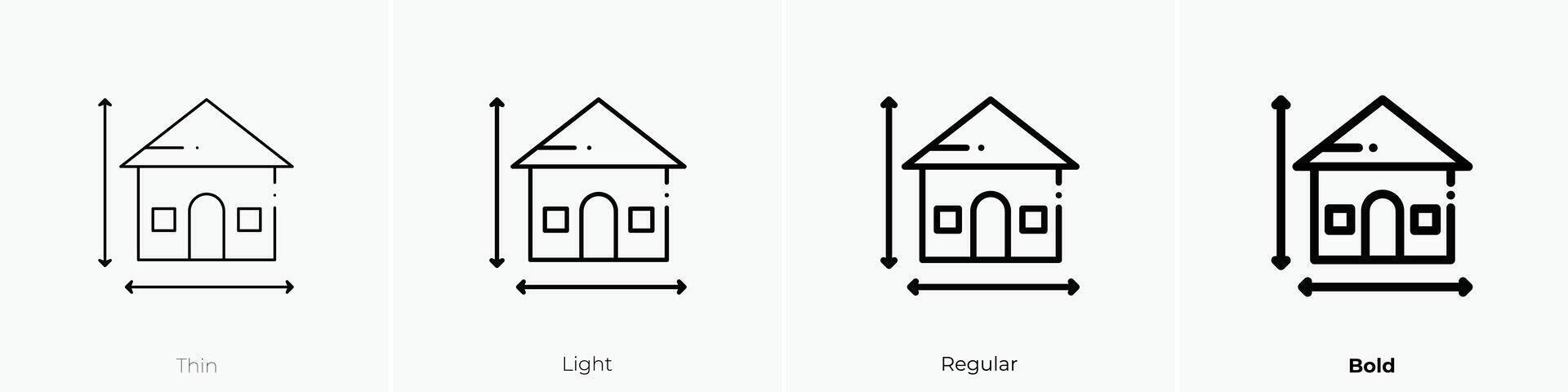 drawing icon. Thin, Light, Regular And Bold style design isolated on white background vector