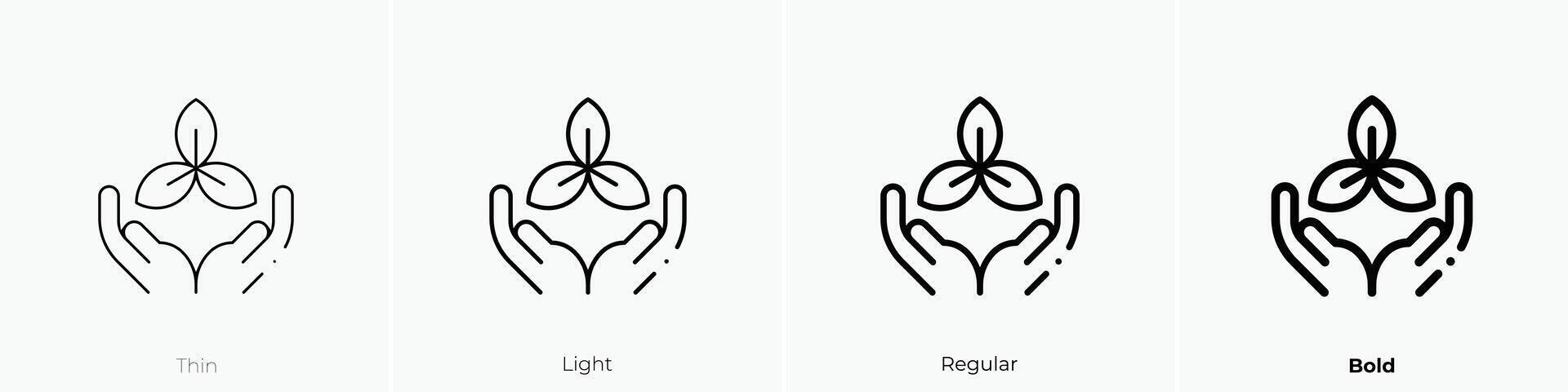 ecology icon. Thin, Light, Regular And Bold style design isolated on white background vector