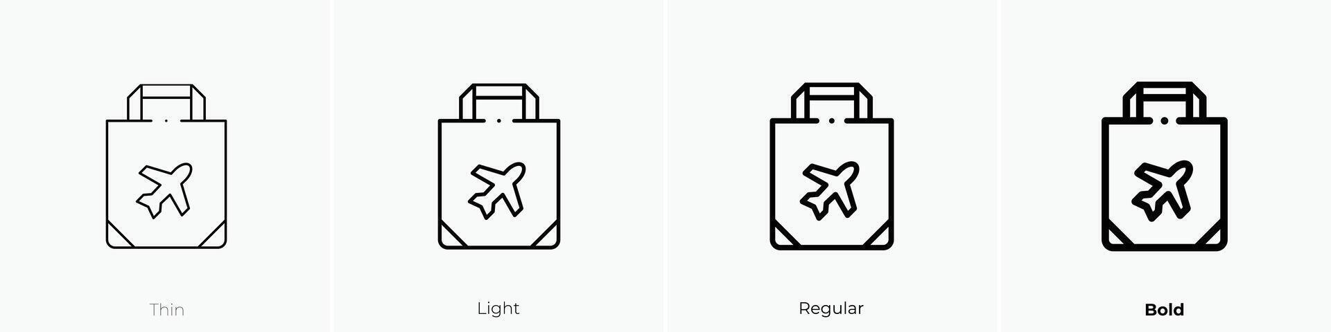 duty free icon. Thin, Light, Regular And Bold style design isolated on white background vector