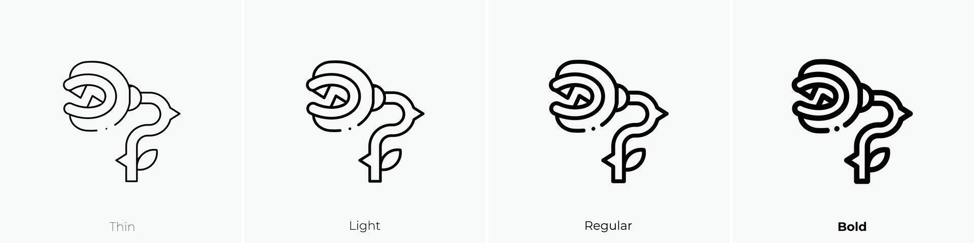 enemy icon. Thin, Light, Regular And Bold style design isolated on white background vector