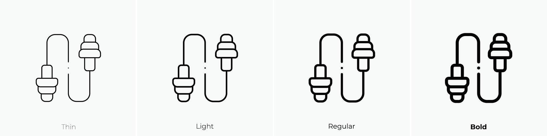 ear plug icon. Thin, Light, Regular And Bold style design isolated on white background vector