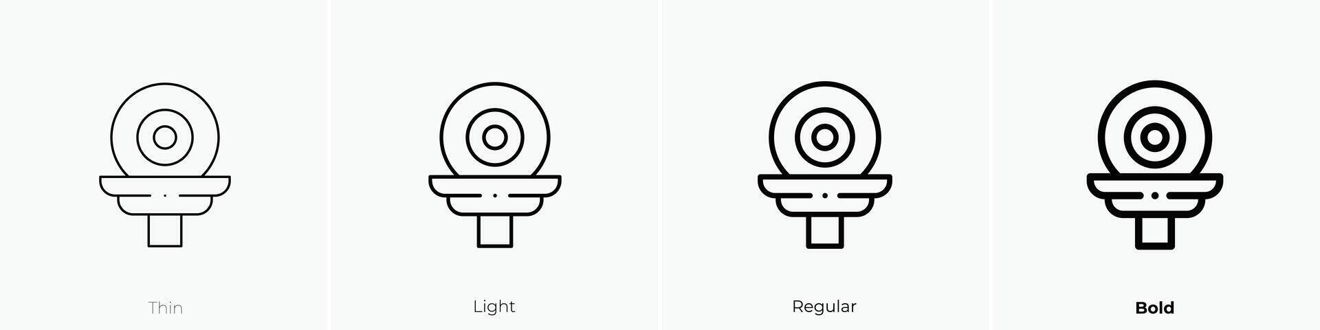 eye ball icon. Thin, Light, Regular And Bold style design isolated on white background vector