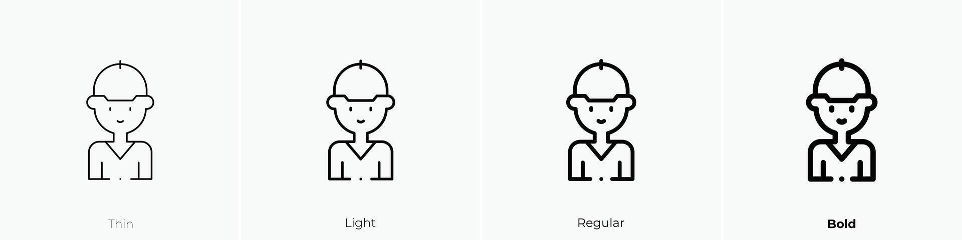 equitation icon. Thin, Light, Regular And Bold style design isolated on white background vector
