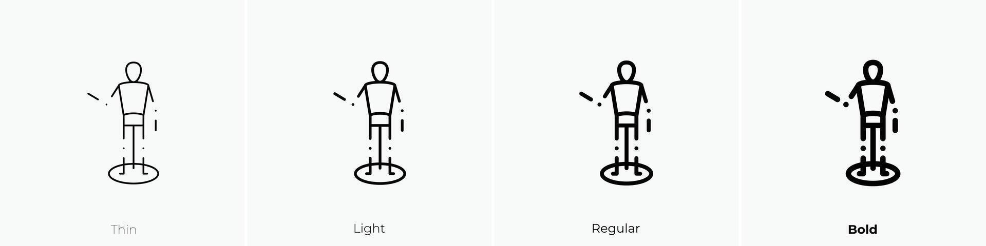 dummies icon. Thin, Light, Regular And Bold style design isolated on white background vector