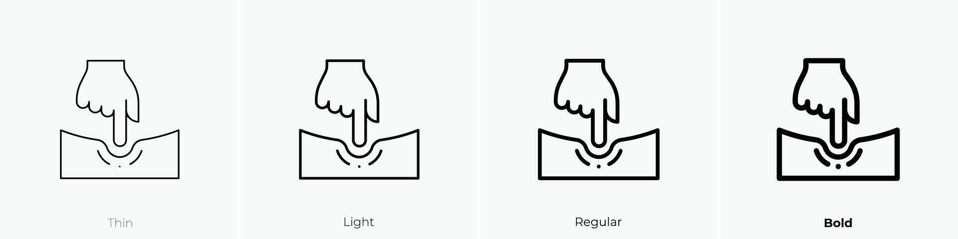 elasticity icon. Thin, Light, Regular And Bold style design isolated on white background vector