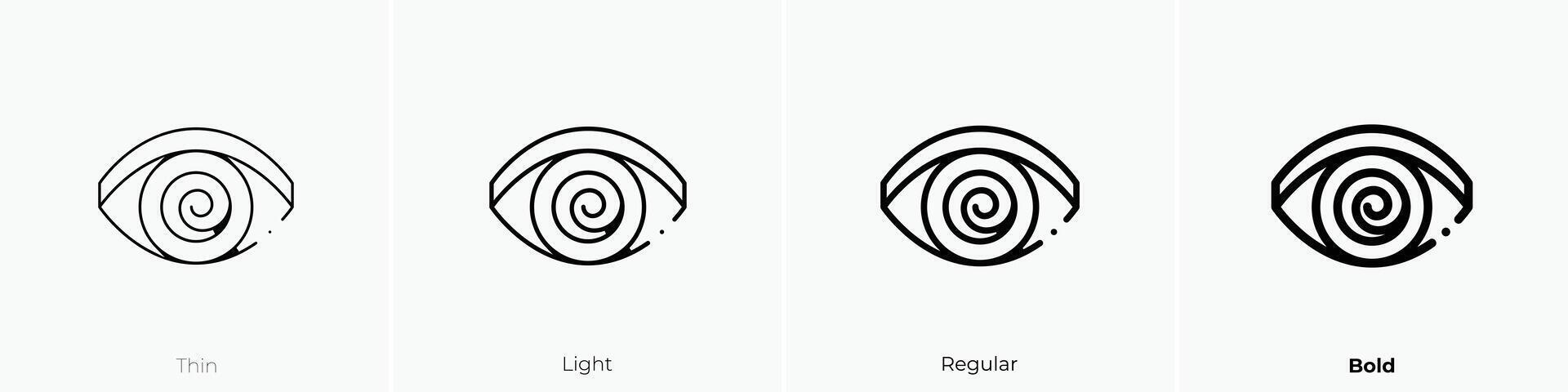 eye icon. Thin, Light, Regular And Bold style design isolated on white background vector