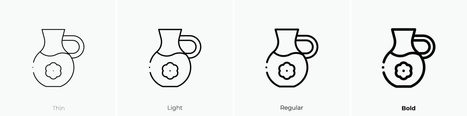essential oil icon. Thin, Light, Regular And Bold style design isolated on white background vector