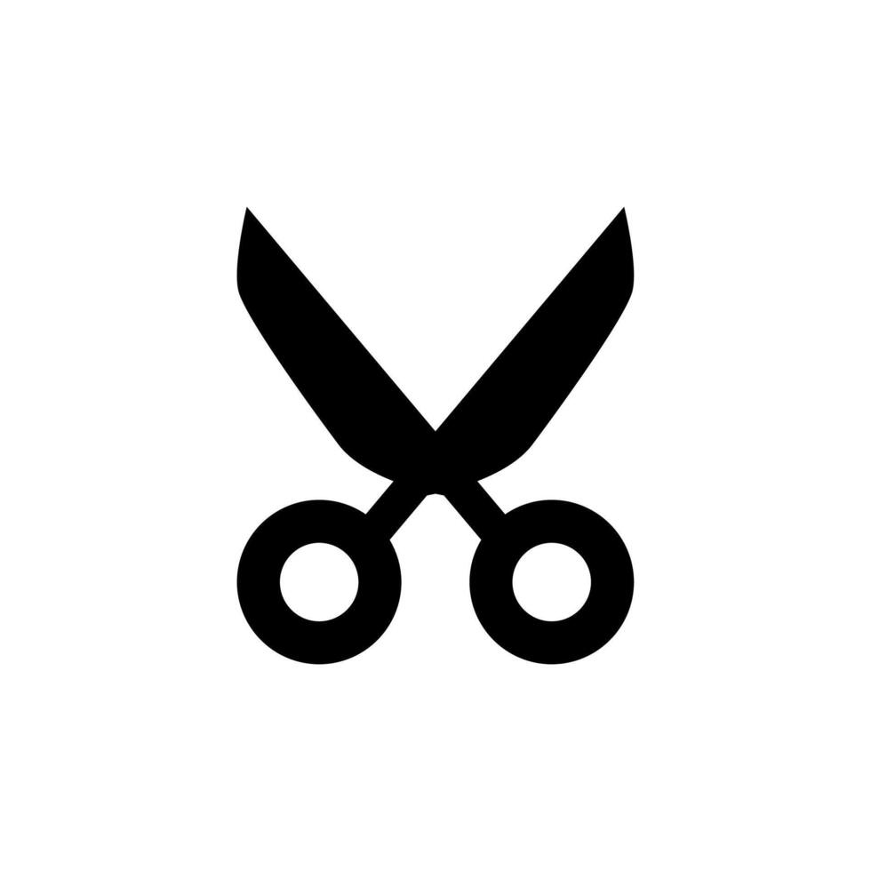 Scissors icon on a white background. vector