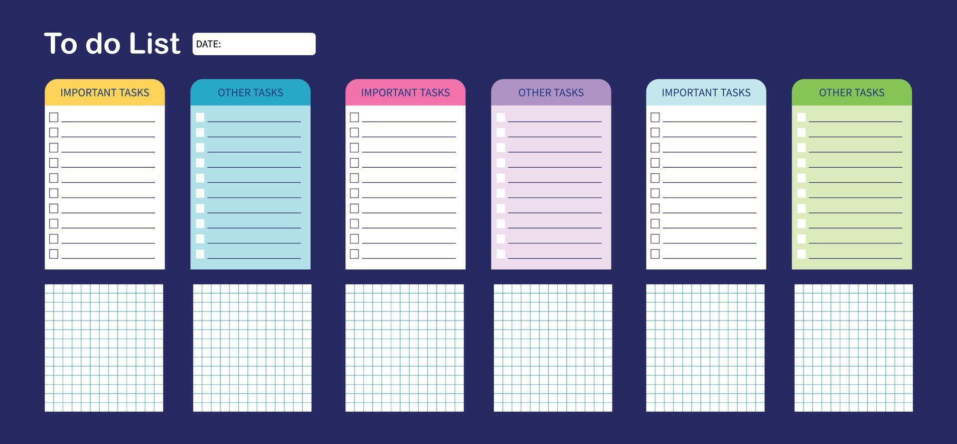 To do list set. Creative collection of to do lists. vector