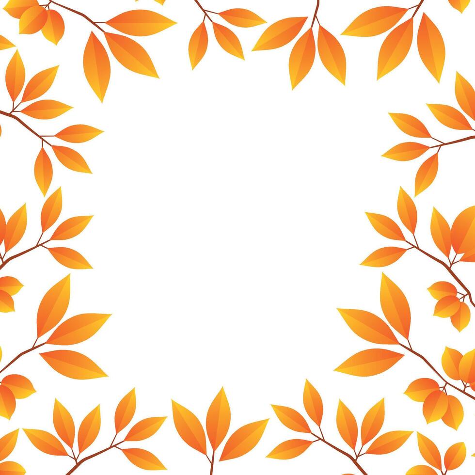 Background with yellow leaves. Autumn. vector
