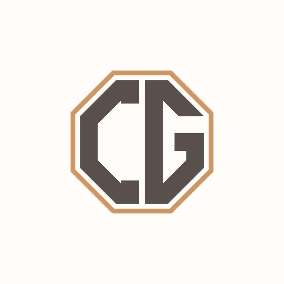 Modern Letter CG Logo for Corporate Business Brand Identity. Creative CG Logo Design. vector