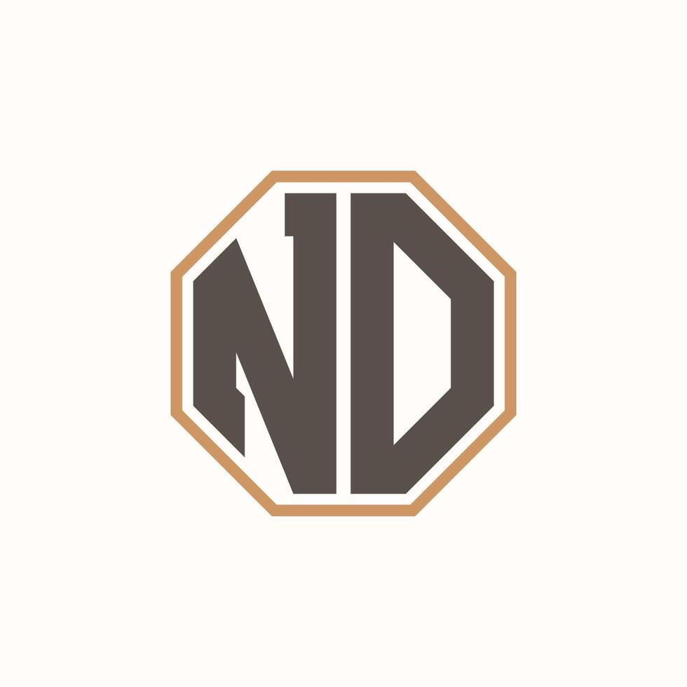 Modern Letter ND Logo for Corporate Business Brand Identity. Creative ND Logo Design. vector