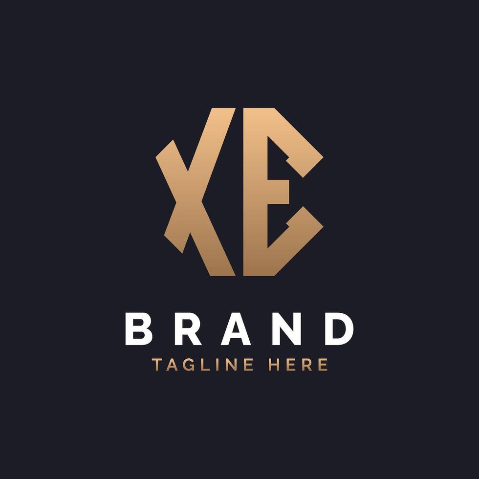 XE Logo Design. Modern, Minimal, Elegant and Luxury XE Logo. Alphabet Letter XE Logo Design for Brand Corporate Business Identity. vector