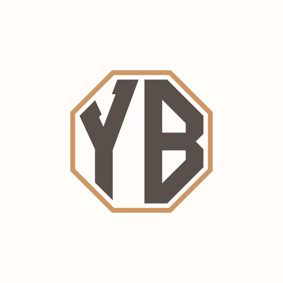 Modern Letter YB Logo for Corporate Business Brand Identity. Creative YB Logo Design. vector