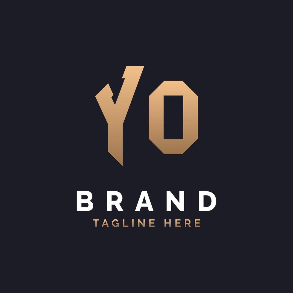 YO Logo Design. Modern, Minimal, Elegant and Luxury YO Logo. Alphabet Letter YO Logo Design for Brand Corporate Business Identity. vector