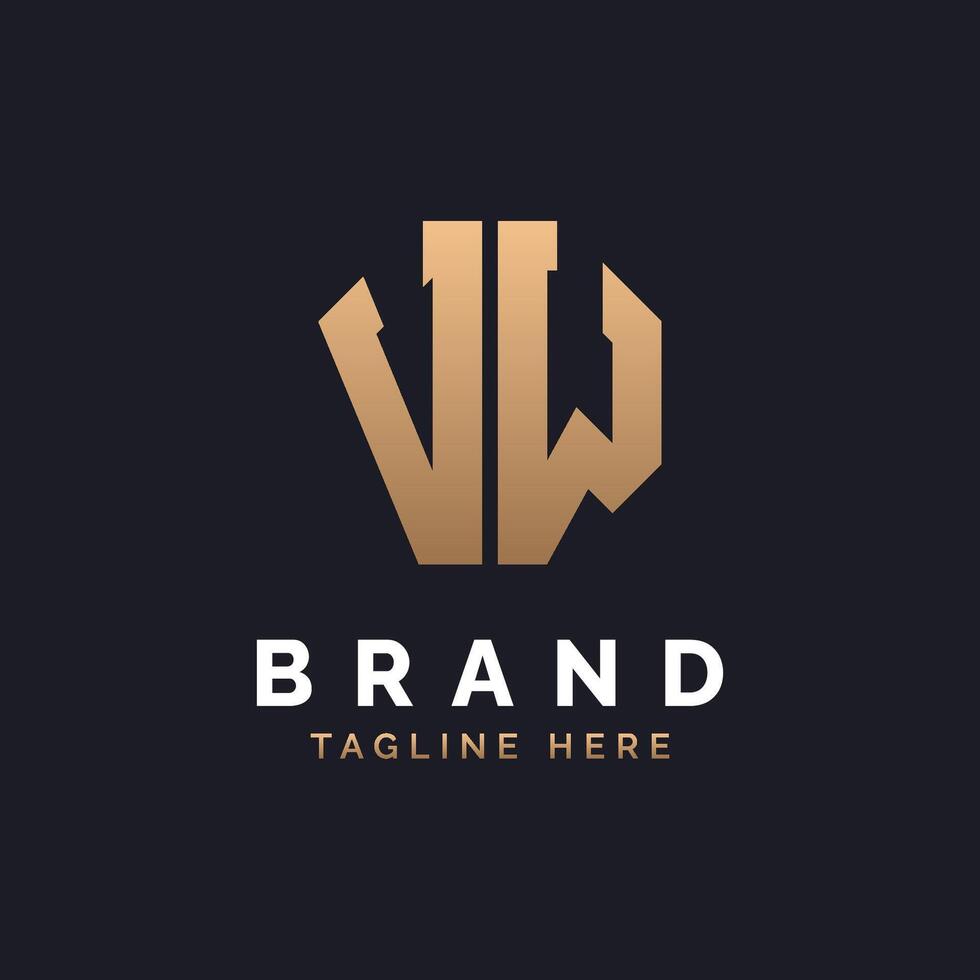 VW Logo Design. Modern, Minimal, Elegant and Luxury VW Logo. Alphabet Letter VW Logo Design for Brand Corporate Business Identity. vector