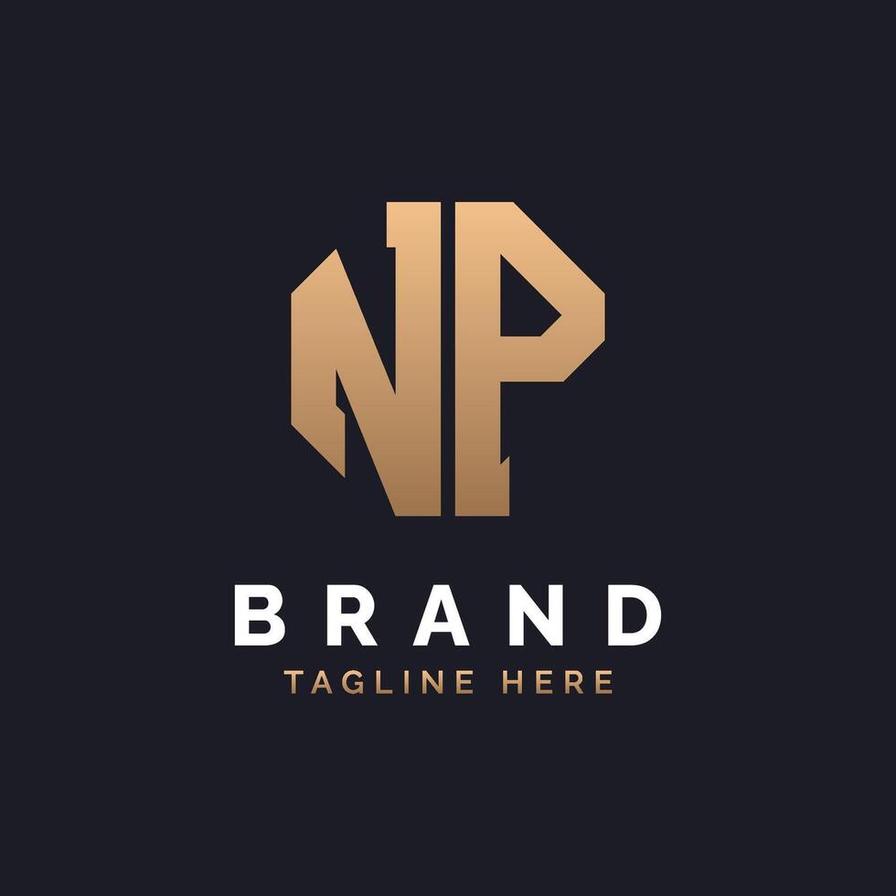 NP Logo Design. Modern, Minimal, Elegant and Luxury NP Logo. Alphabet Letter NP Logo Design for Brand Corporate Business Identity. vector