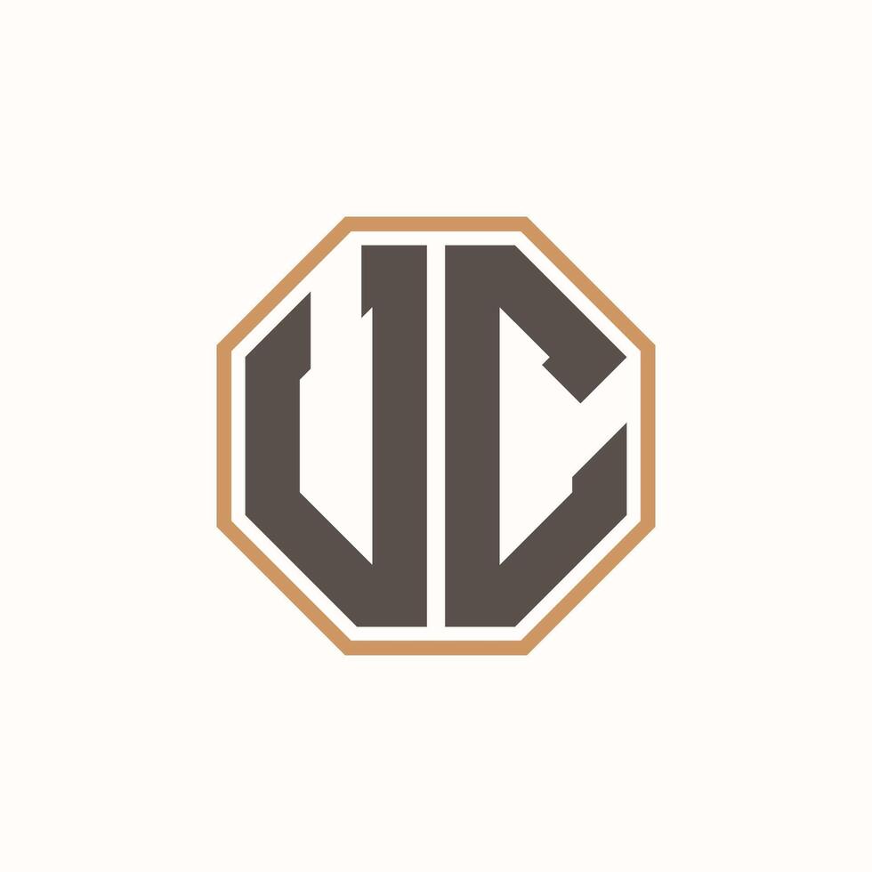 Modern Letter UC Logo for Corporate Business Brand Identity. Creative UC Logo Design. vector