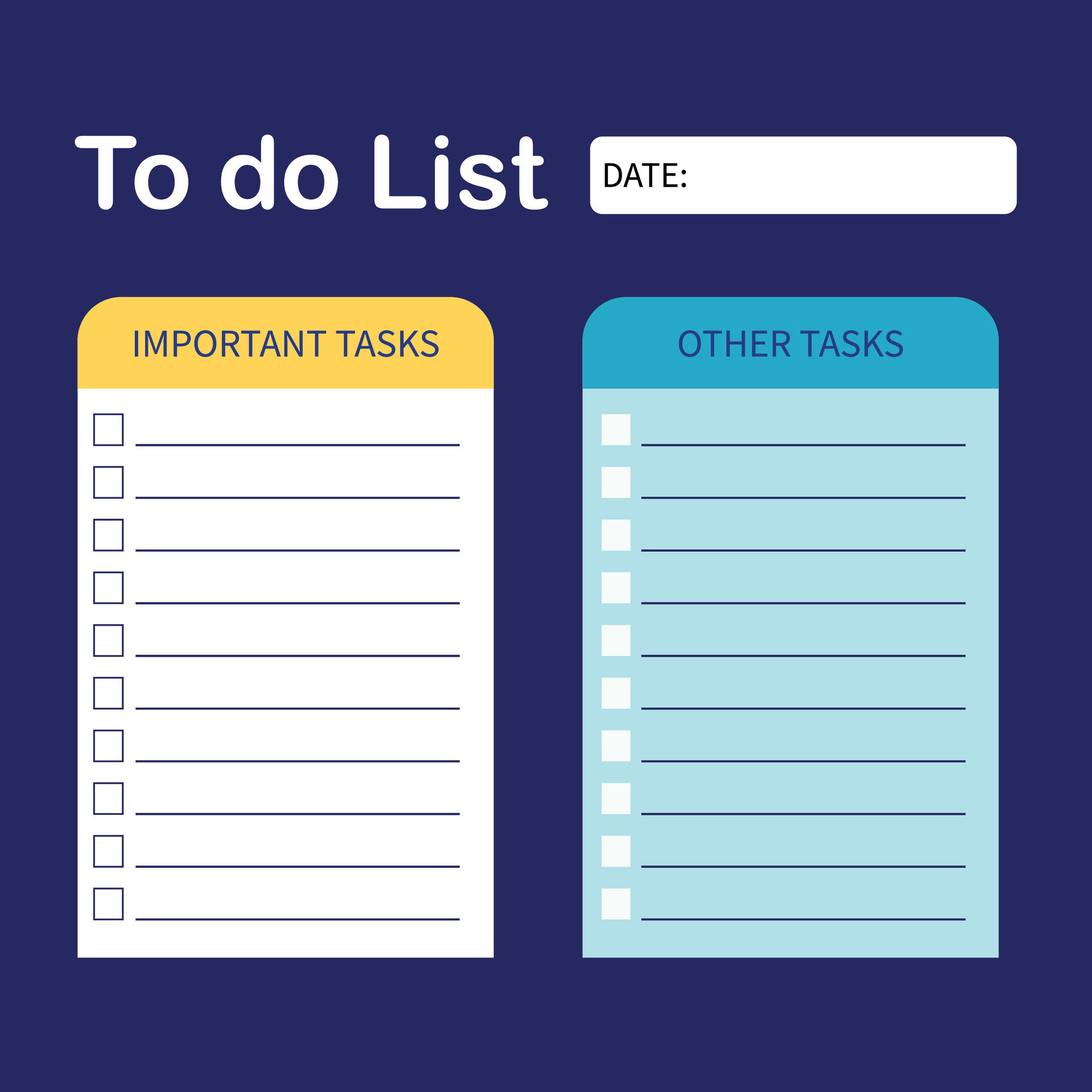Modern to do list collection. 48771906 Vector Art at Vecteezy