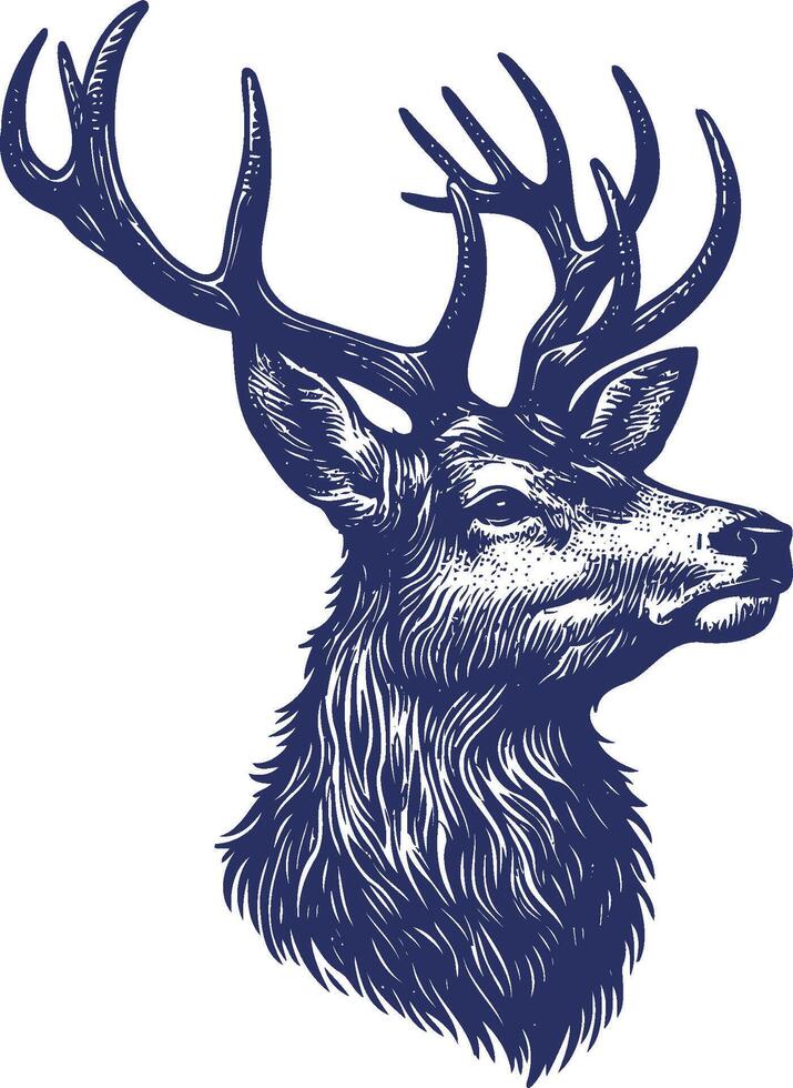 deer head illustration - AI-generated vector