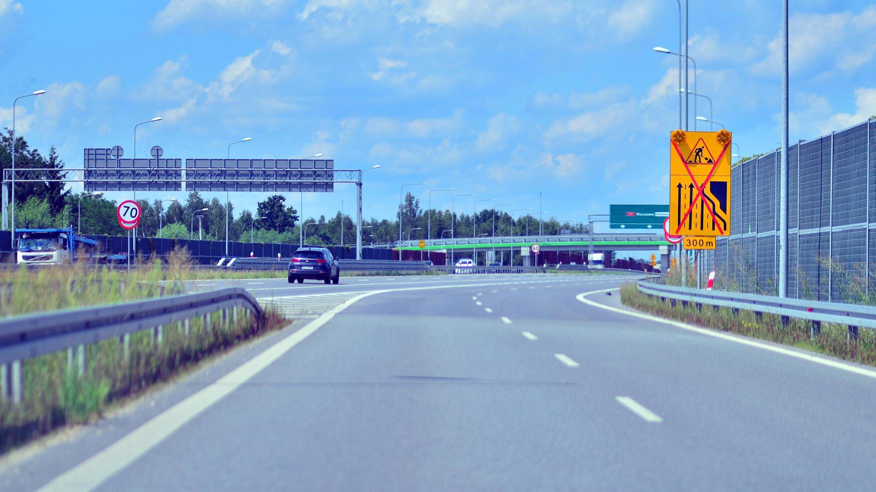 Warsaw, Poland. 15 July 2024. View of cars on the expressway S17, southern bypass of Warsaw in Wawer district. photo