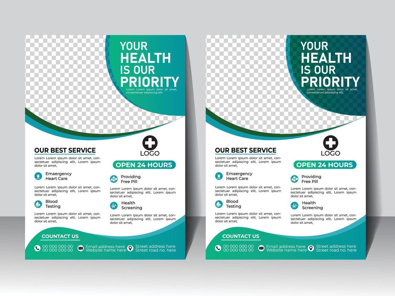 A poster for the doctors health service vector