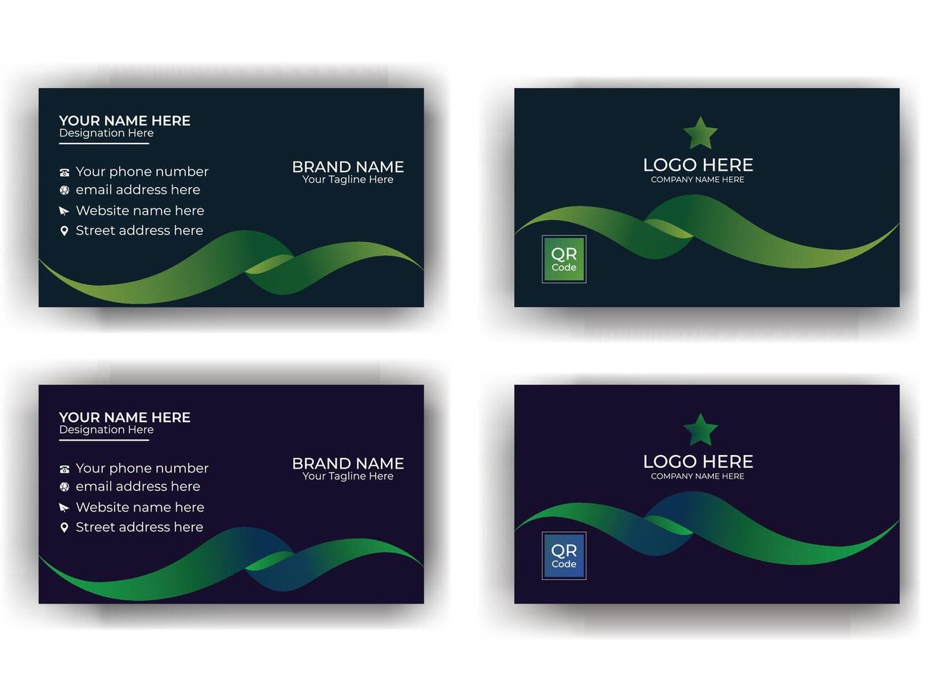 Professional business card design vector
