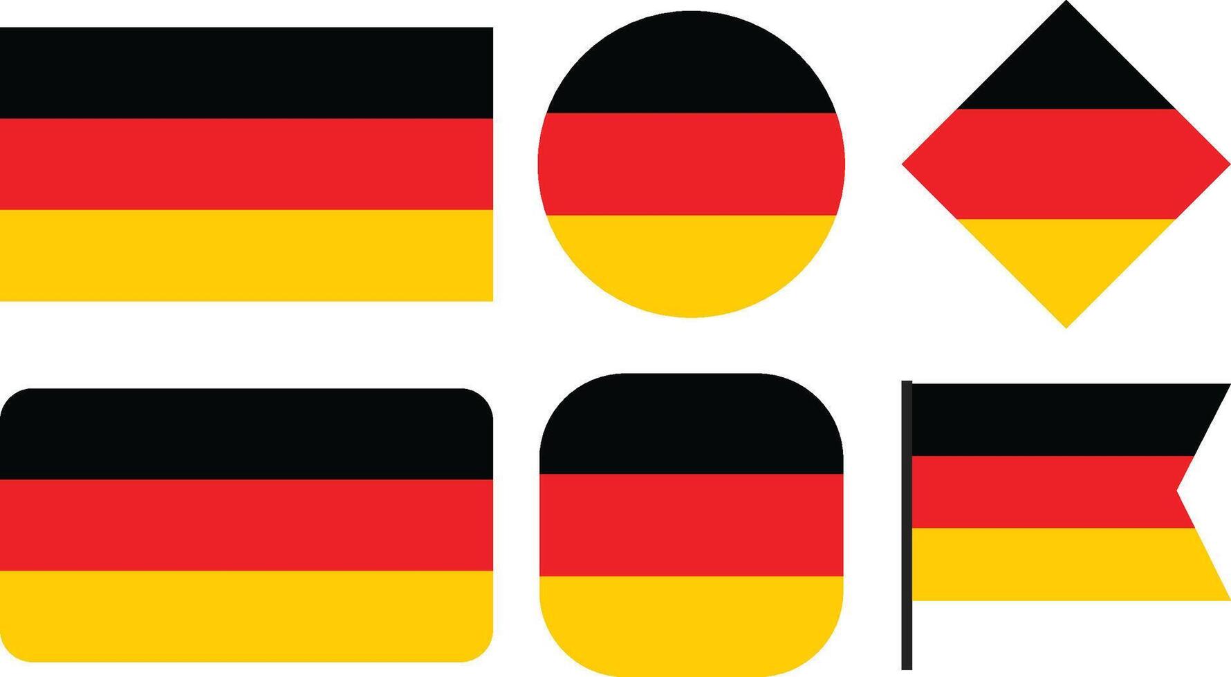 Collection of Germany Flag Isolated on White Background vector