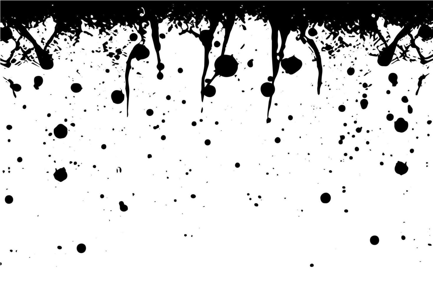 Abstract Ink Splatter Pattern Seamless Design with Black and White Speckles and Circles. vector