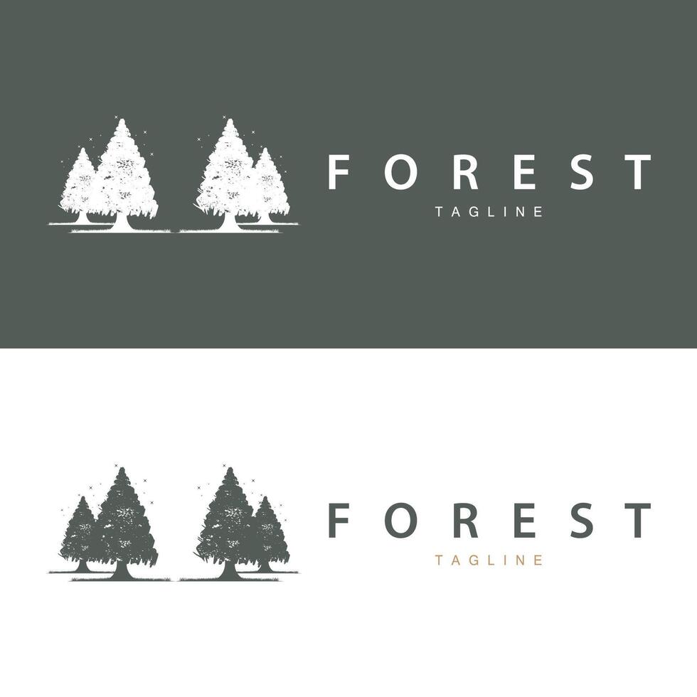 Forest Logo, Jungle Adventure Simple Design , Illustration Template vector