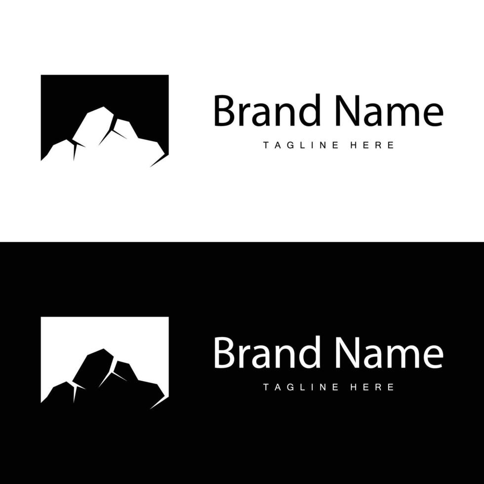 Mountain Logo Simple Illustration Silhouette Template Design vector