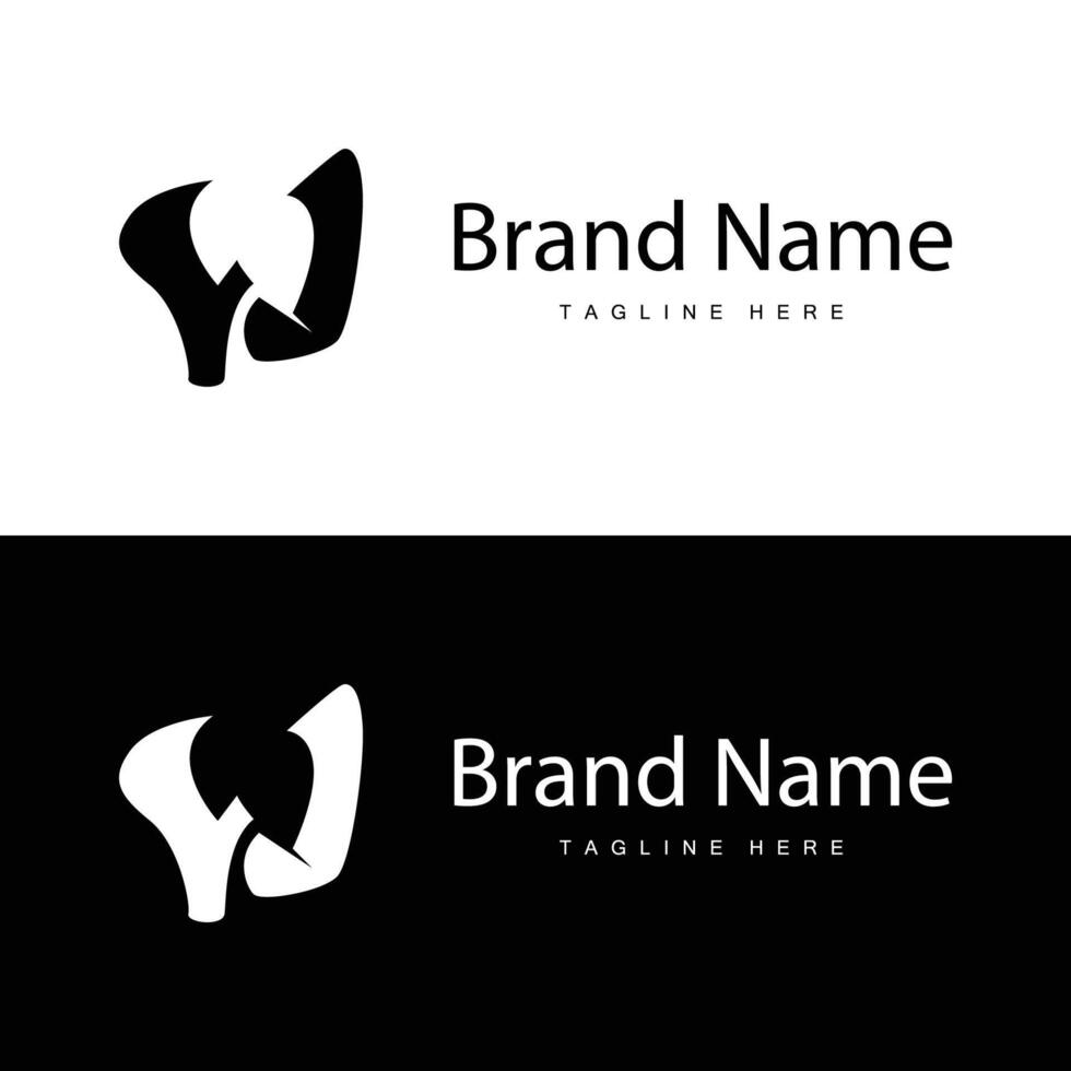 W letter logo in simple style Luxury product brand template illustration vector