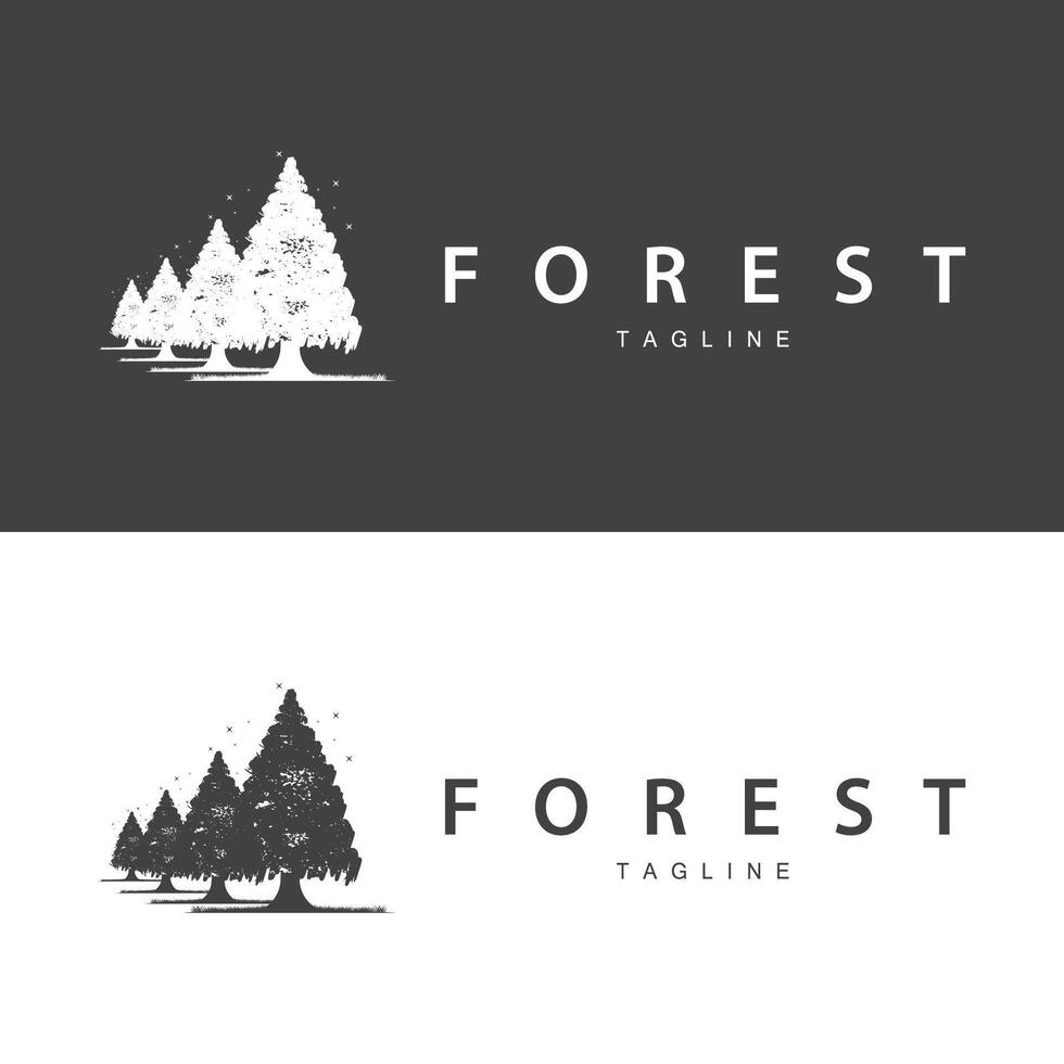 Forest Logo, Jungle Adventure Simple Design , Illustration Template vector