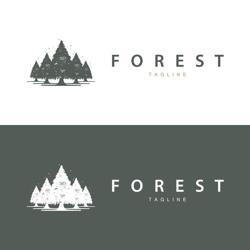 Forest Logo, Jungle Adventure Simple Design , Illustration Template vector