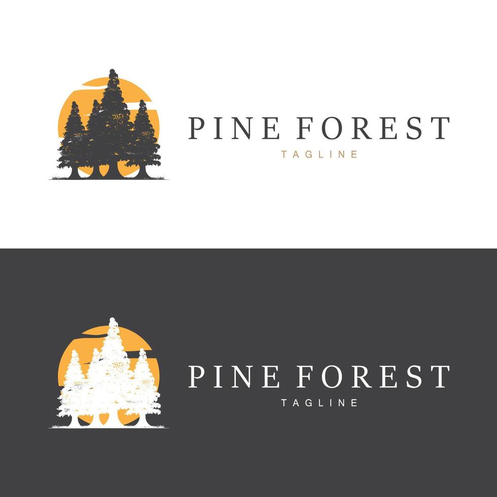 Forest Logo, Jungle Adventure Simple Design , Illustration Template vector