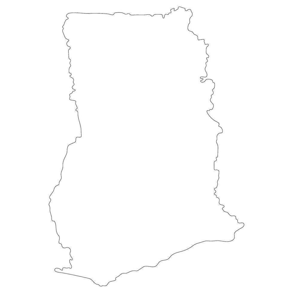 Ghana map. Map of Ghana in white color vector