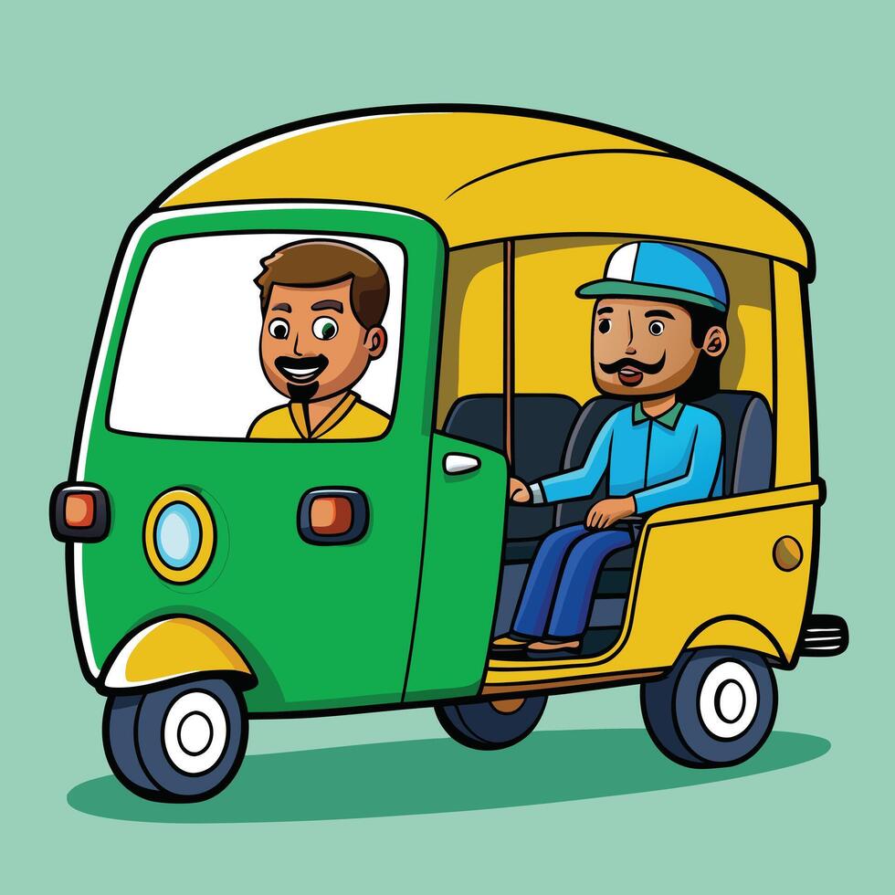 Auto cartoon type art illustration vector
