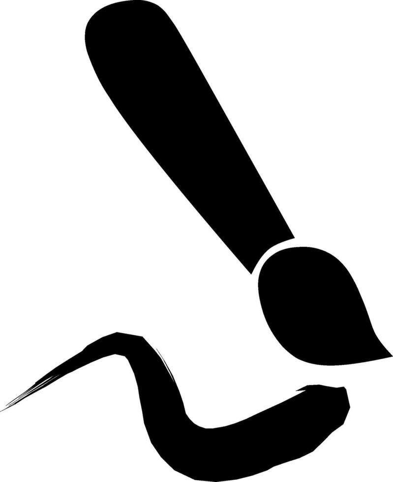 Paint brush drawing stroke art symbol vector