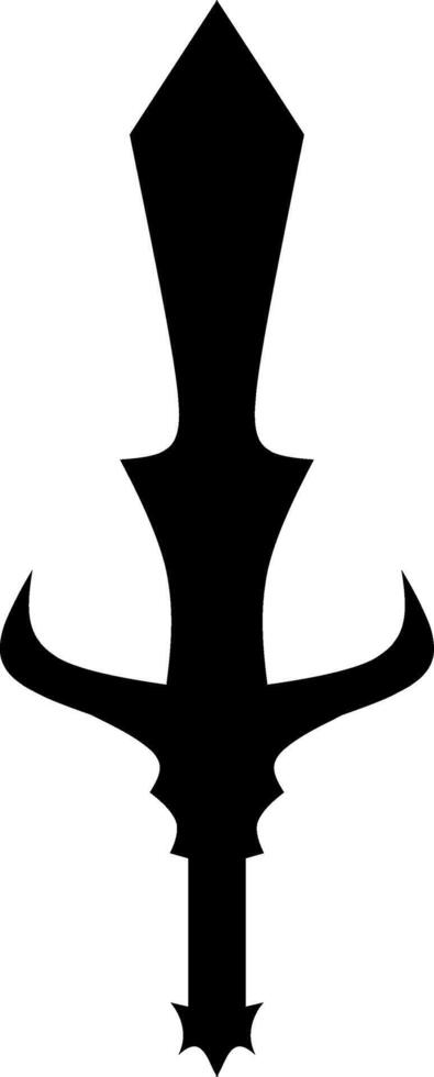 Sword hero evil devil weapon rpg game icon symbol logo vector