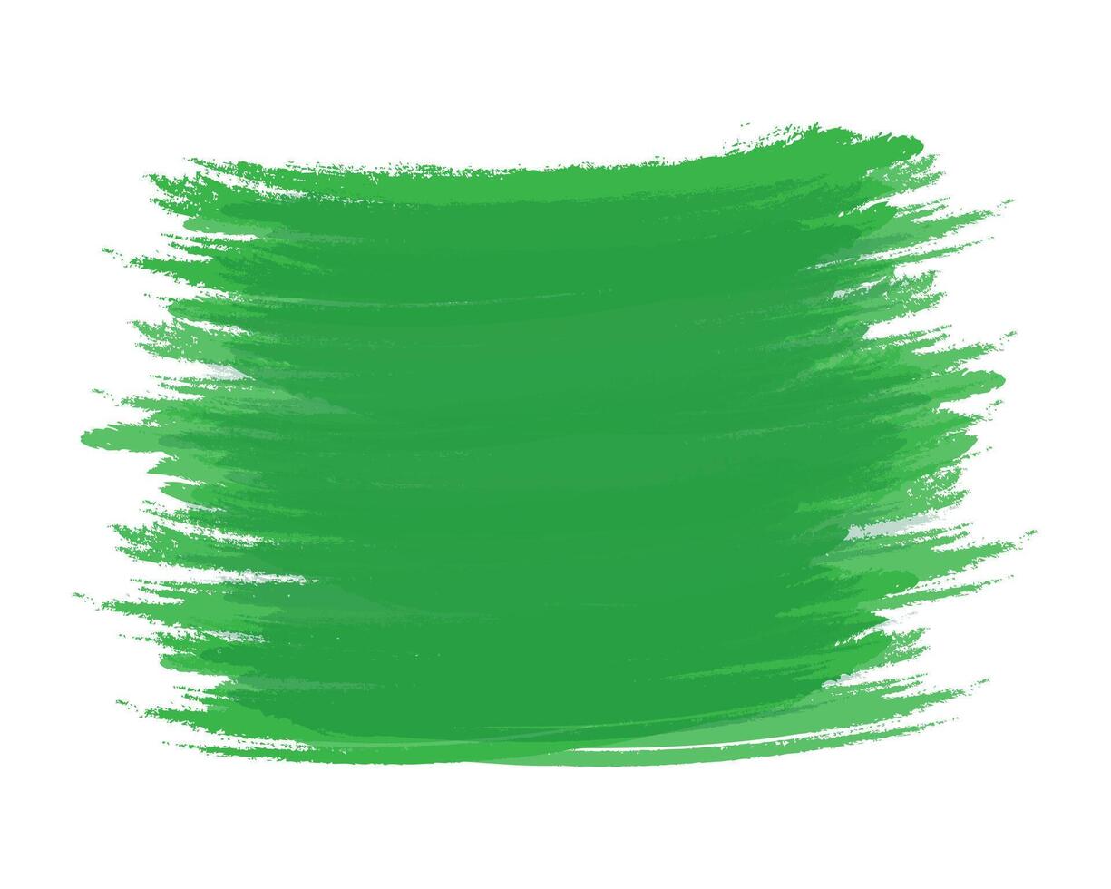 Brush Stroke abstract background texture in trendy monochrome green Isolated on white. Copy space. EPS. St Patrick Day greeting backdrop or wallpaper cards, posters, banner, label design idea vector
