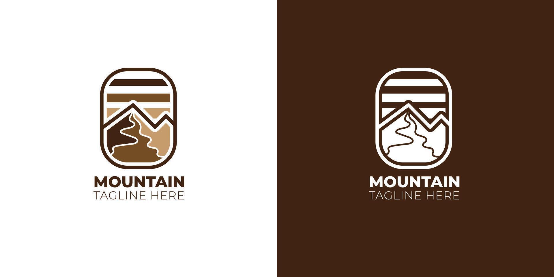 Simple Minimalist Mountain logo vector