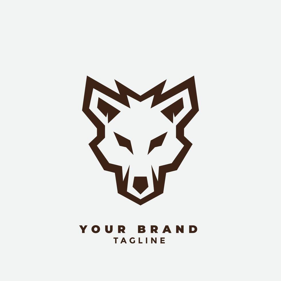 Simple modern Wolf logo vector