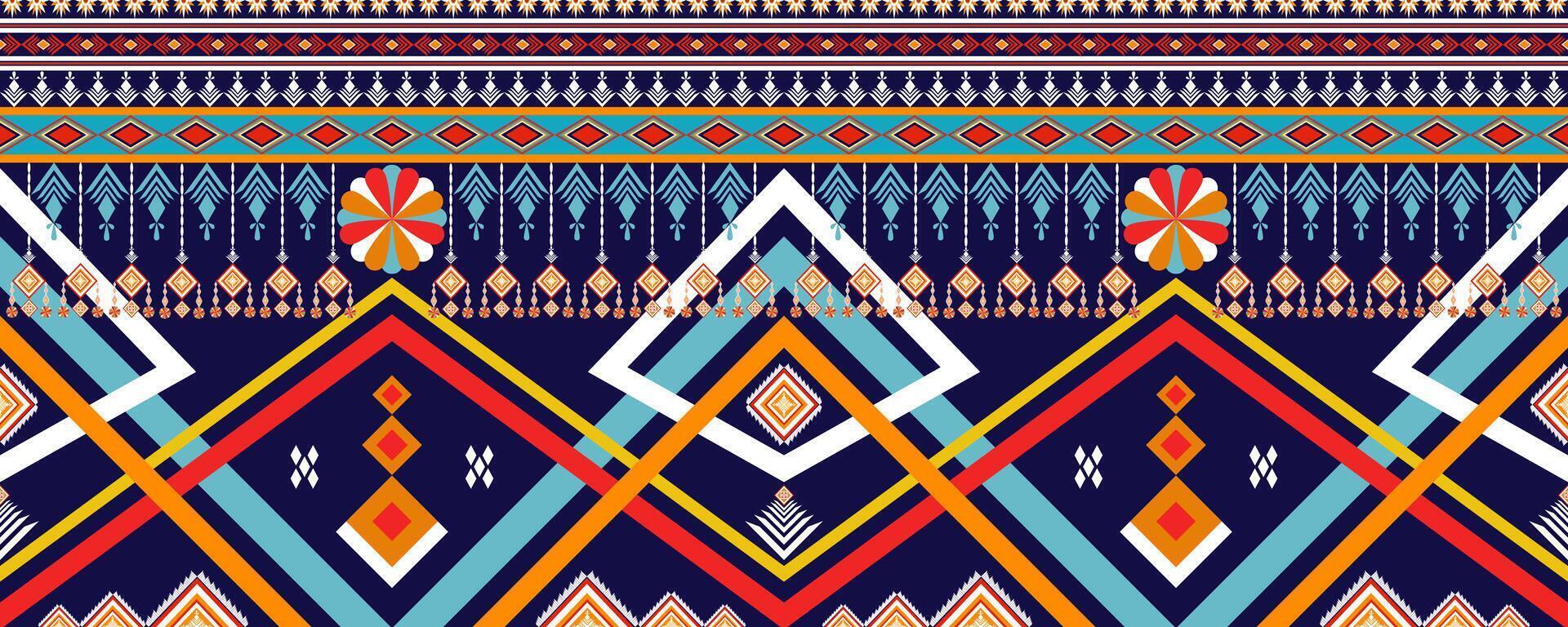 Bright Ethnic Patterns Embroidery. vector