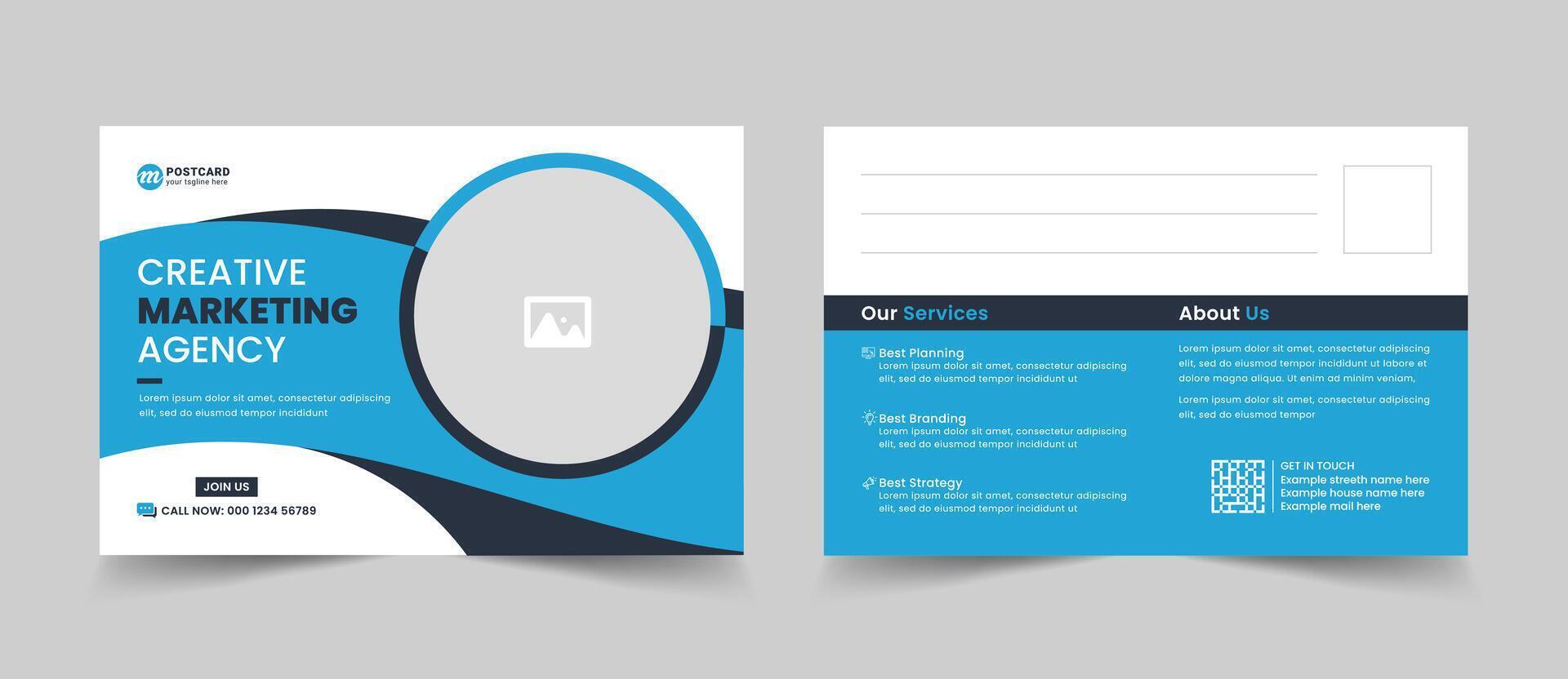 Modern Business Postcard EDDM Design Template. Illustration vector