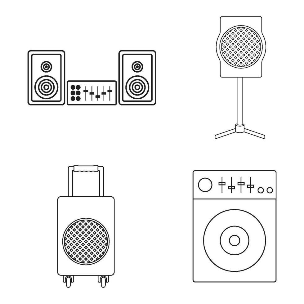 sound system icon vector