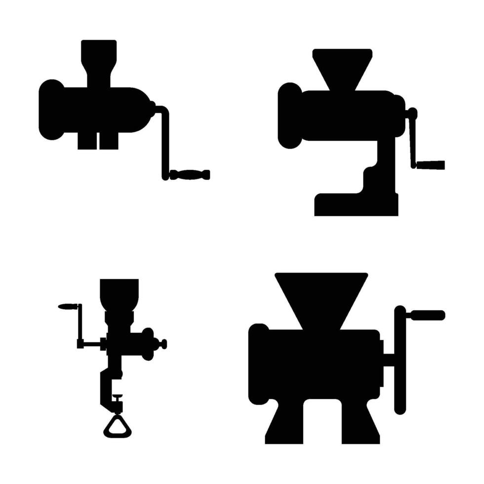 Manual Meat Grinder icon vector