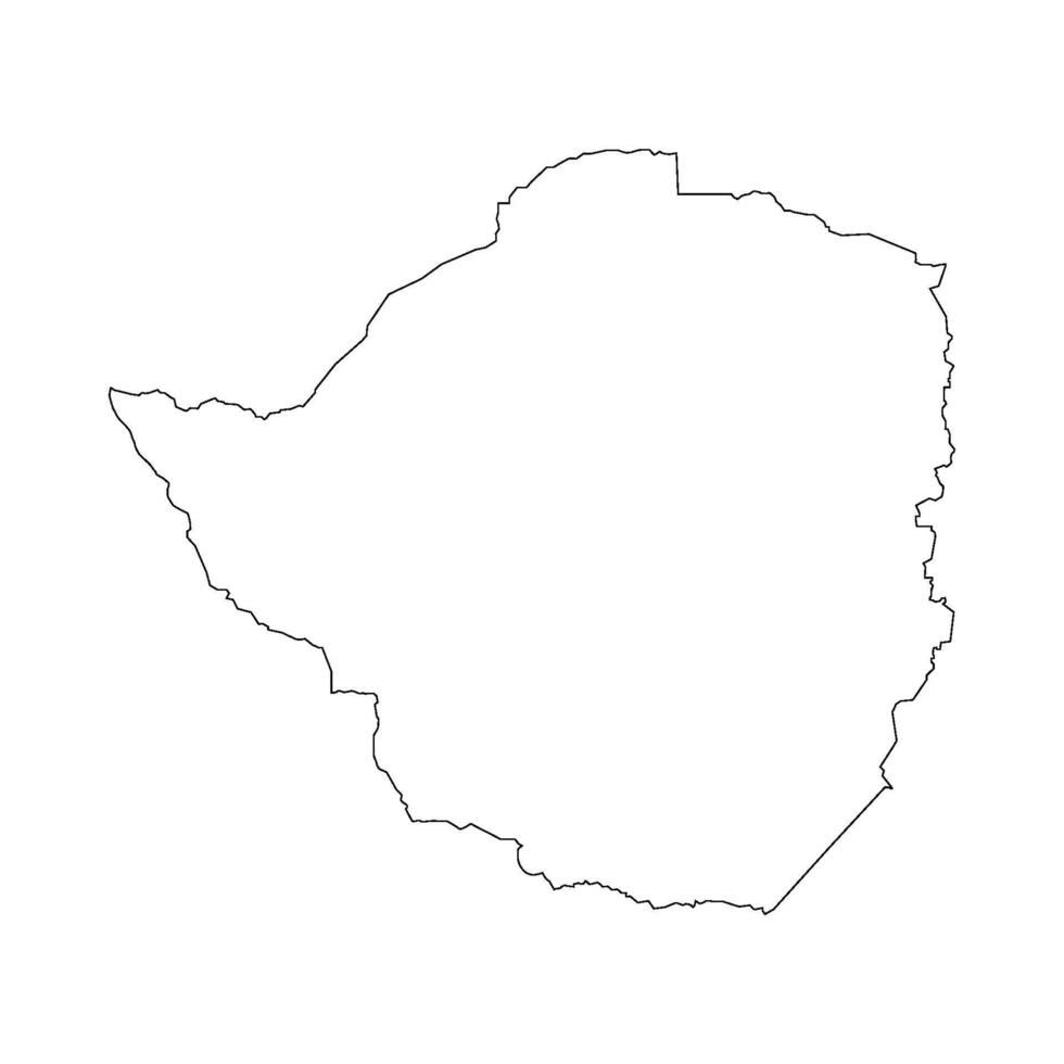 zimbabwe country map icon vector